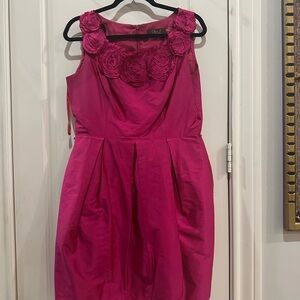 Eliza J Pink A-line Scoop Neck Mini Dress